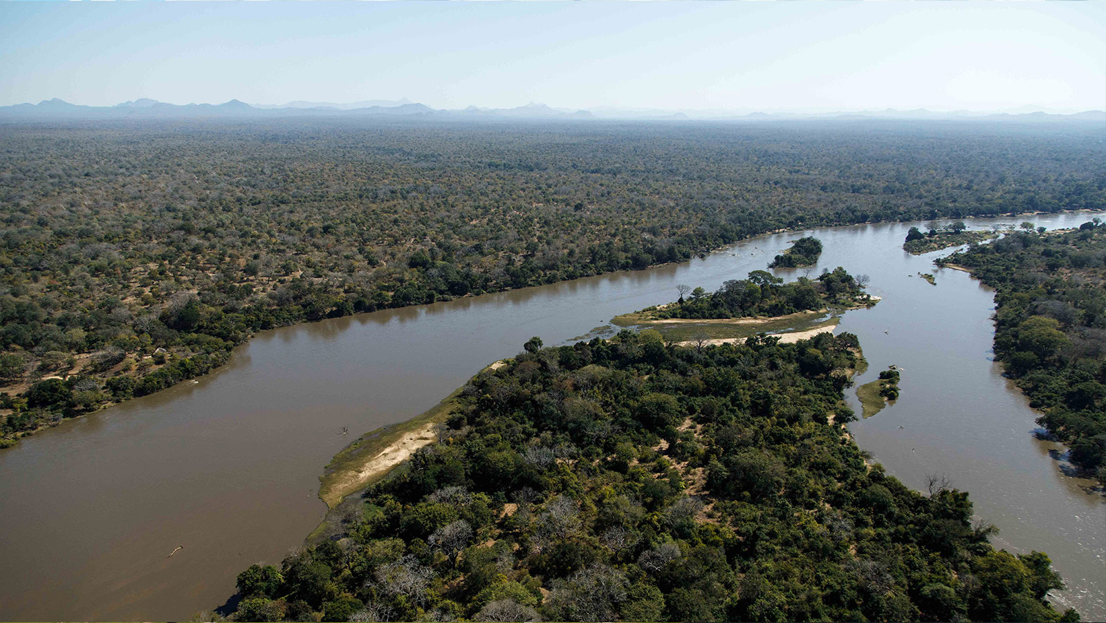 Aerial View of the Shire River in Malawi
