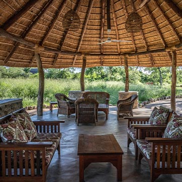 Sitting area in Majete Wildlife Reserve